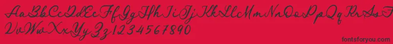 Royal Stamford demo-Schriftart – Schwarze Schriften auf rotem Hintergrund