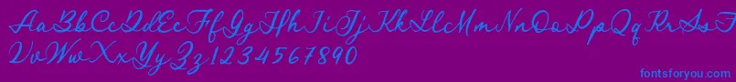 Royal Stamford demo Font – Blue Fonts on Purple Background