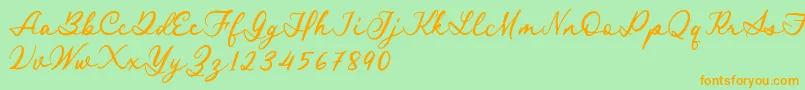 Royal Stamford demo Font – Orange Fonts on Green Background