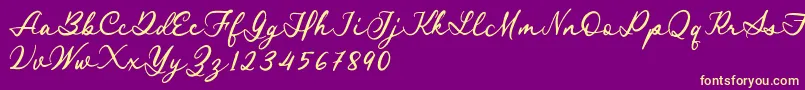 Royal Stamford demo Font – Yellow Fonts on Purple Background