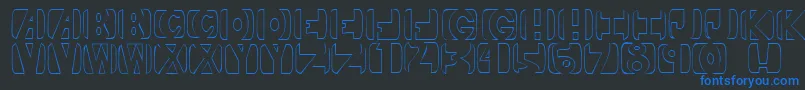 royal Font – Blue Fonts on Black Background