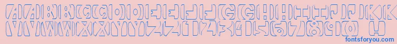 royal Font – Blue Fonts on Pink Background