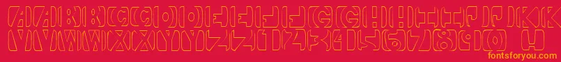 royal Font – Orange Fonts on Red Background