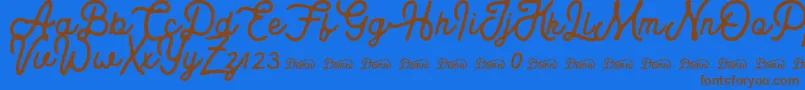 Police Royaland Clean Demo Version – polices brunes sur fond bleu