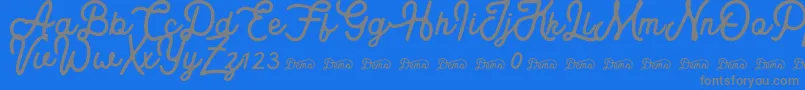 Royaland Clean Demo Version Font – Gray Fonts on Blue Background