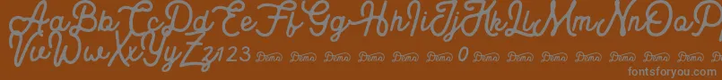 Royaland Clean Demo Version Font – Gray Fonts on Brown Background