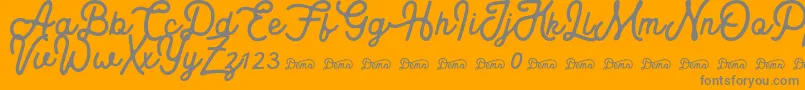 Royaland Clean Demo Version Font – Gray Fonts on Orange Background