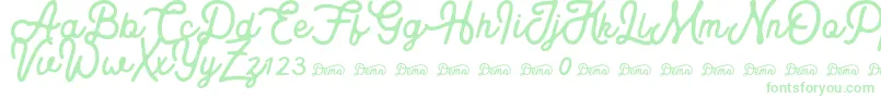 Royaland Clean Demo Version Font – Green Fonts on White Background