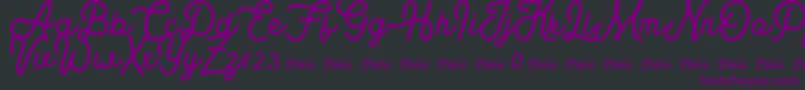 Royaland Clean Demo Version Font – Purple Fonts on Black Background