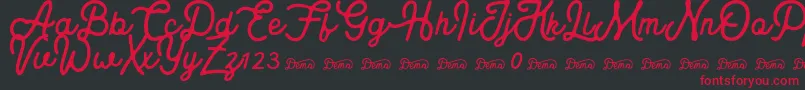 Royaland Clean Demo Version Font – Red Fonts on Black Background