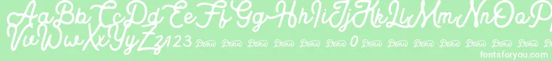 Royaland Clean Demo Version Font – White Fonts on Green Background