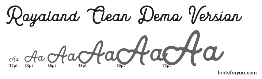 Royaland Clean Demo Version Font Sizes