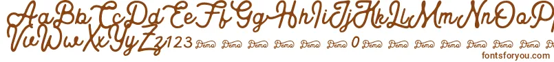 Royaland Clean Demo Version Font – Brown Fonts on White Background