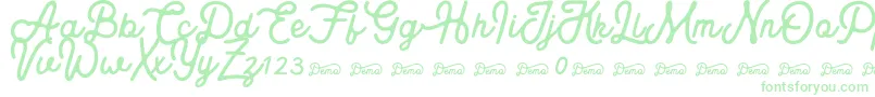 Royaland Clean Demo Version Font – Green Fonts on White Background