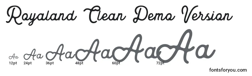 Royaland Clean Demo Version (139255) Font Sizes