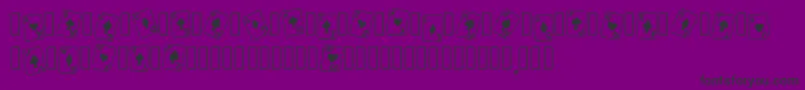 RoyalFlush Basic Regular-Schriftart – Schwarze Schriften auf violettem Hintergrund