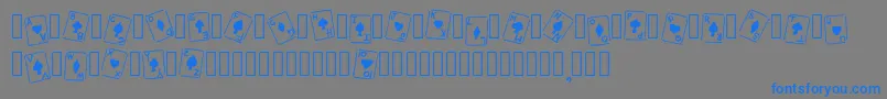 RoyalFlush Basic Regular Font – Blue Fonts on Gray Background