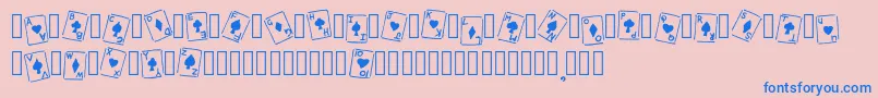 Czcionka RoyalFlush Basic Regular – niebieskie czcionki na różowym tle
