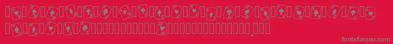 RoyalFlush Basic Regular Font – Gray Fonts on Red Background