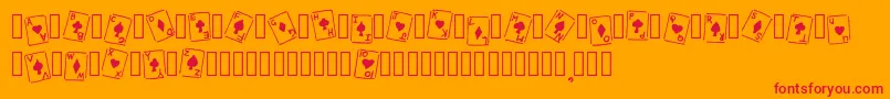RoyalFlush Basic Regular Font – Red Fonts on Orange Background