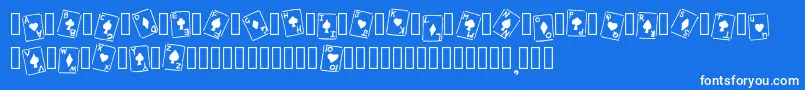 RoyalFlush Basic Regular Font – White Fonts on Blue Background