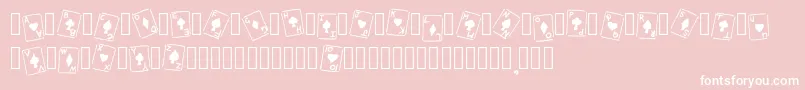 RoyalFlush Basic Regular Font – White Fonts on Pink Background