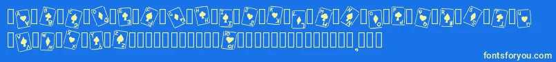 RoyalFlush Basic Regular Font – Yellow Fonts on Blue Background