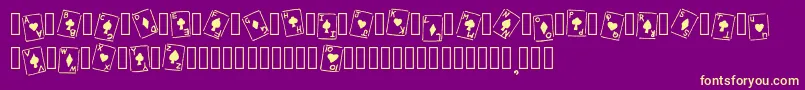 RoyalFlush Basic Regular Font – Yellow Fonts on Purple Background