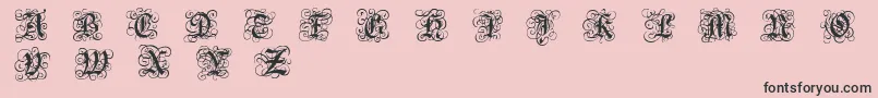 RoyalGothic-Schriftart – Schwarze Schriften auf rosa Hintergrund