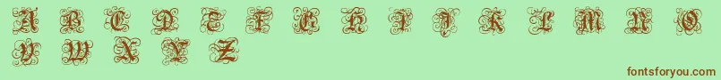 RoyalGothic Font – Brown Fonts on Green Background