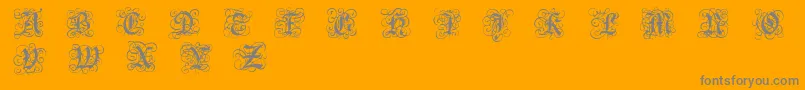 RoyalGothic Font – Gray Fonts on Orange Background