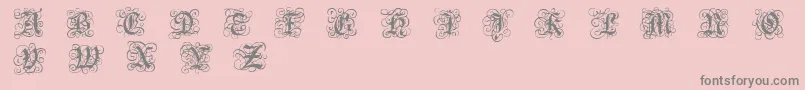 RoyalGothic-Schriftart – Graue Schriften auf rosa Hintergrund