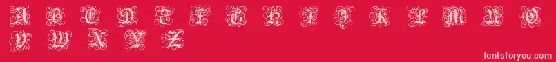 RoyalGothic Font – Pink Fonts on Red Background