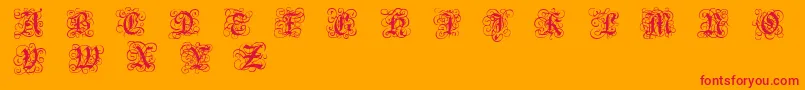 RoyalGothic Font – Red Fonts on Orange Background