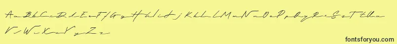 fuente Royalia – Fuentes Negras Sobre Fondo Amarillo