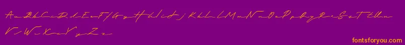 Royalia Font – Orange Fonts on Purple Background