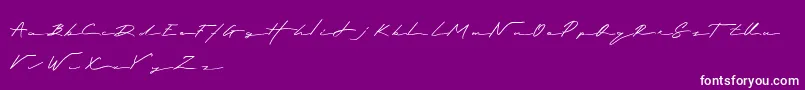 Royalia Font – White Fonts on Purple Background