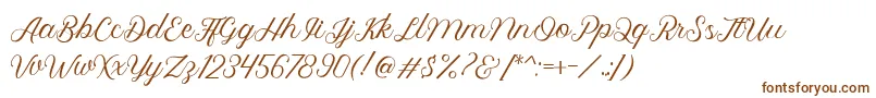 Czcionka Royalite Script – brązowe czcionki