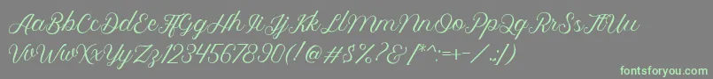 Шрифт Royalite Script – зелёные шрифты на сером фоне