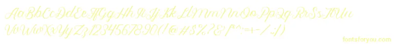 Шрифт Royalite Script – жёлтые шрифты