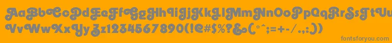 Embrionic85swash Font – Gray Fonts on Orange Background