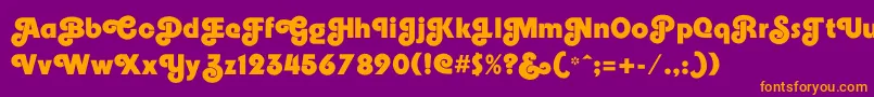 Embrionic85swash Font – Orange Fonts on Purple Background