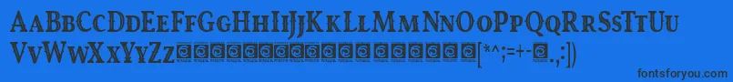 RoyalKing Free Font – Black Fonts on Blue Background