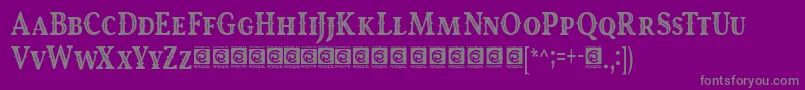 RoyalKing Free Font – Gray Fonts on Purple Background