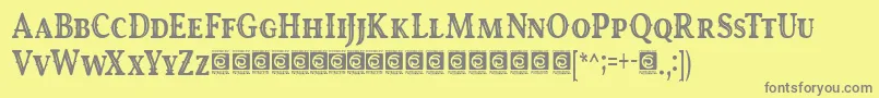 RoyalKing Free Font – Gray Fonts on Yellow Background