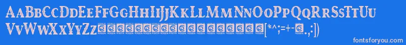 RoyalKing Free Font – Pink Fonts on Blue Background