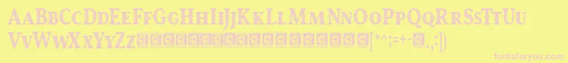 RoyalKing Free Font – Pink Fonts on Yellow Background