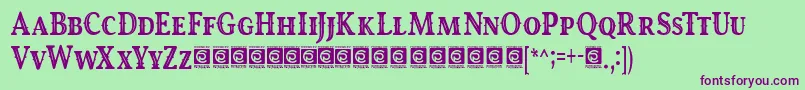 RoyalKing Free Font – Purple Fonts on Green Background
