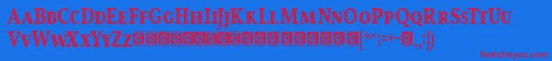 RoyalKing Free Font – Red Fonts on Blue Background