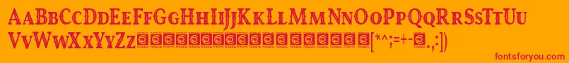 RoyalKing Free Font – Red Fonts on Orange Background